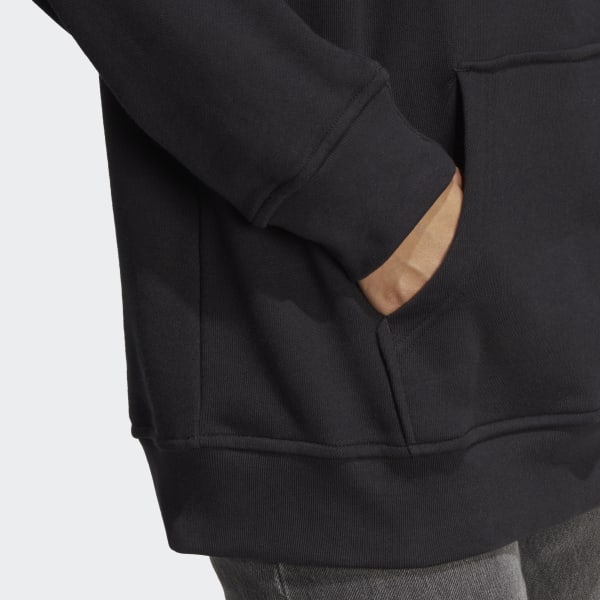 adidas originals adicolor trefoil hoodie in grey
