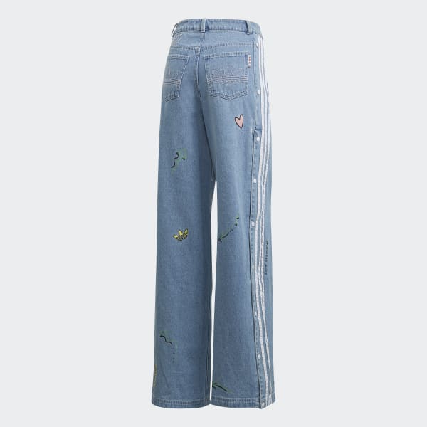 adidas fiorucci denim track pants