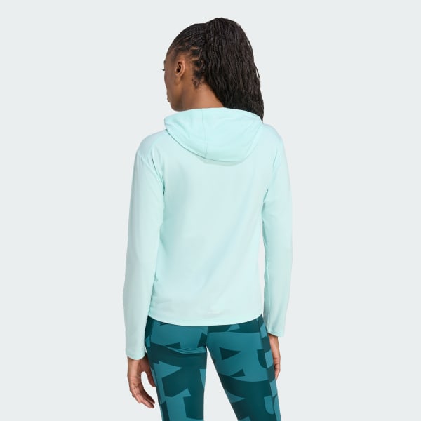 Turquoise Terrex Multi Climacool Hooded Long Sleeve Top