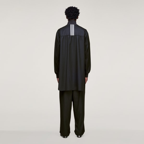 Schwarz Y-3 LANGE TRAININGSJACKE AUS VEREDELTER WOLLE