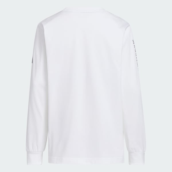 ホワイト キッズ ブランド ラブ ルーズフィット シングルジャージー 長袖 Tシャツ