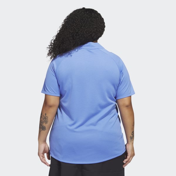 Blauw Texture Golf Poloshirt (Grote Maat)