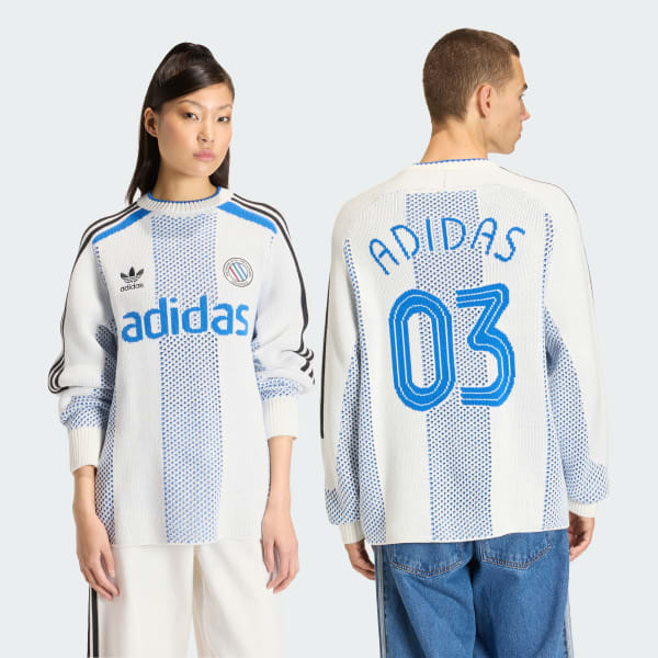 bílá MIKINA ADICOLOR BLOKECORE LONGSLEEVES LIGHT WEIGHT UNISEX