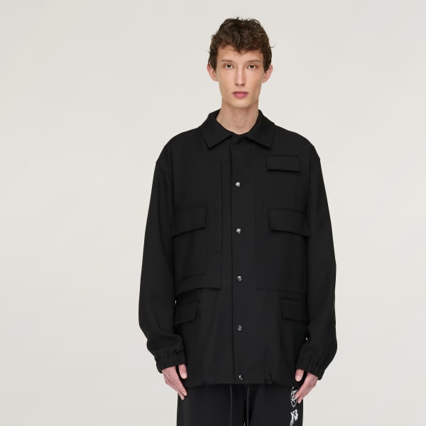 Siyah Y-3 Sport Uniform Antrenör Ceketi