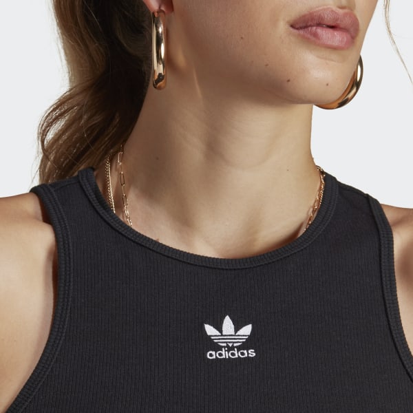 Zwart Adicolor Essentials Rib Tanktop