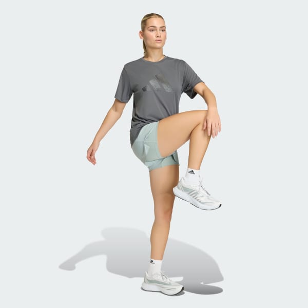 Gri adi365 Running Essentials Brand Love Tişört