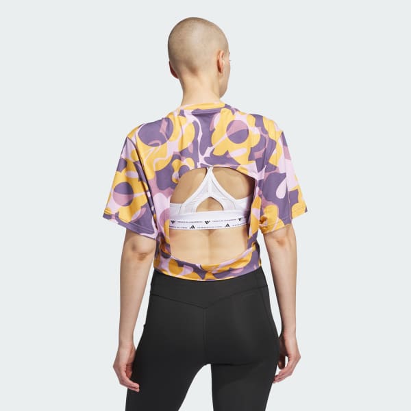 Morado Camiseta Corta Train Essentials Estampado Floral