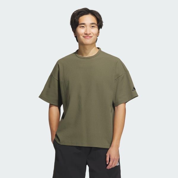 アディダス ルーズフィット ワッフルファブリック 半袖Tシャツ