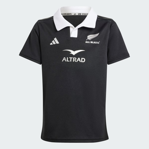 Svart All Blacks Rugby AEROREADY Short Sleeve Trøye