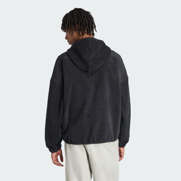 Μαύρο Future Icons Small Logo Low Pile Fleece Full-Zip Hoodie