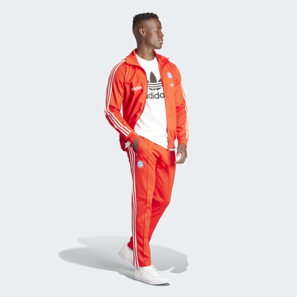 Adidas beckenbauer track pants red shop