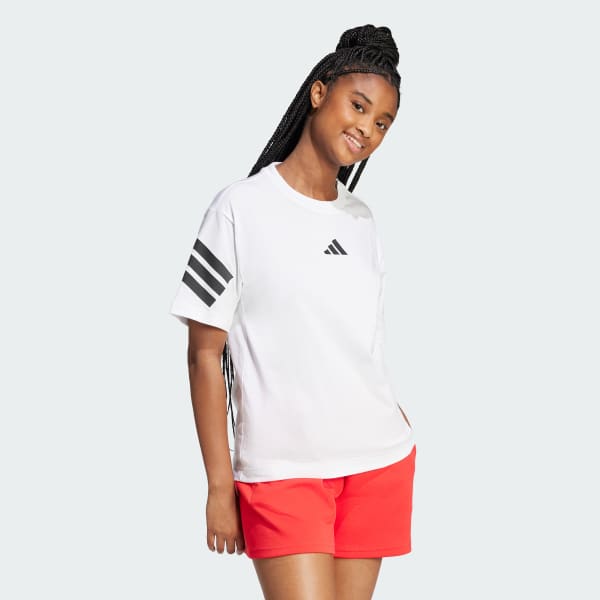 White Future Icons 3-Stripes Tee