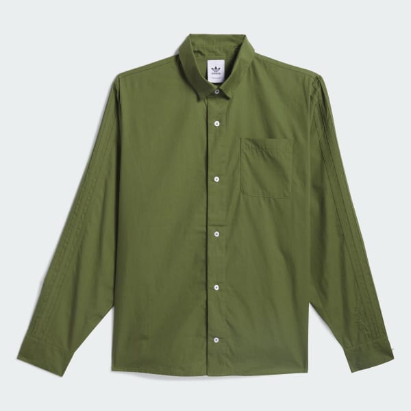 Verde Camisa Con Botones Shmoofolio (Unisex)