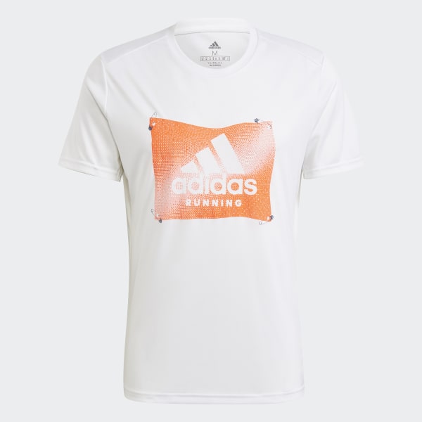 adidas Own the Run Badge of Sport Graphic T-Shirt - White | adidas UK