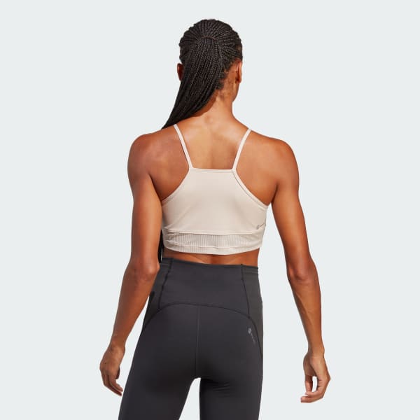 adidas Training Dance Crop Tank Top - Brown