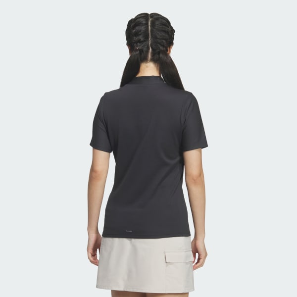 ブラック クライマクール モックネック 半袖シャツ