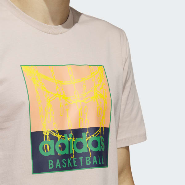 Brown Chain Net Basketball Graphic Tee