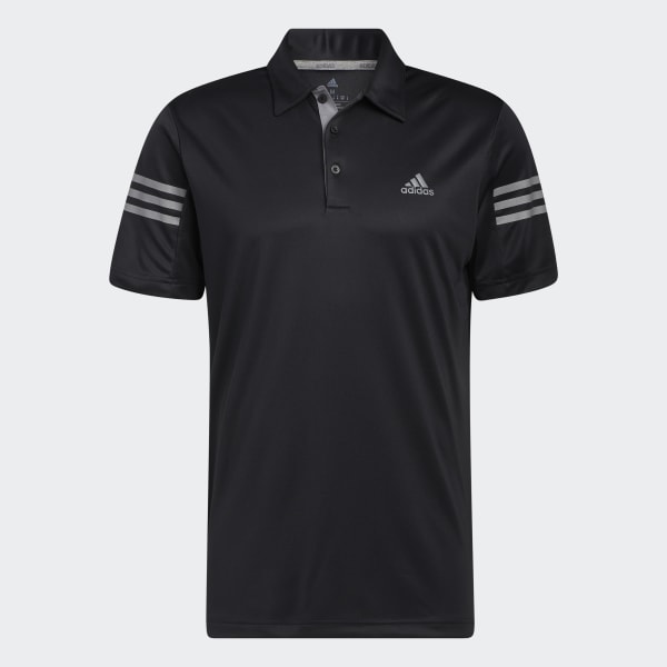 Black 3-Stripes Golf Polo Shirt