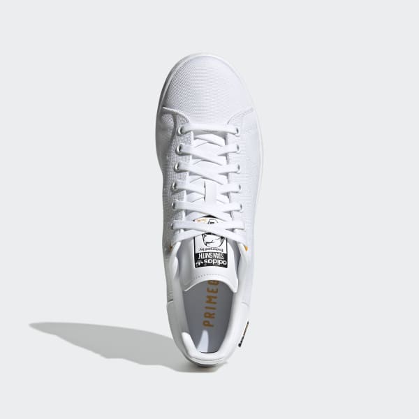 Adidas stan smith top white woven trainers