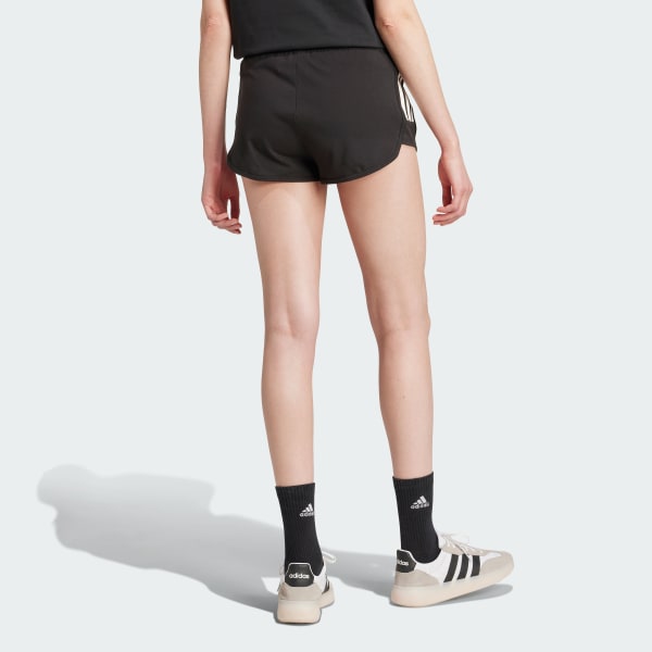 Black Tiro Cut 3-Stripes Fitted Shorts
