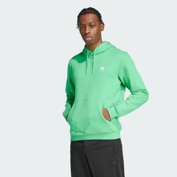 Vert Sweat-shirt à capuche Trèfle Essentials