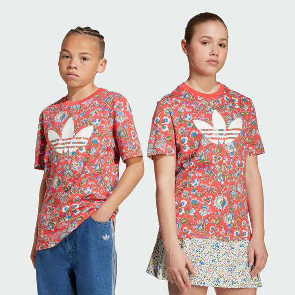 Rot adidas Originals x Liberty London Kids T-Shirt