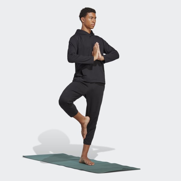 Svart Yoga Graphic Training Hoodie