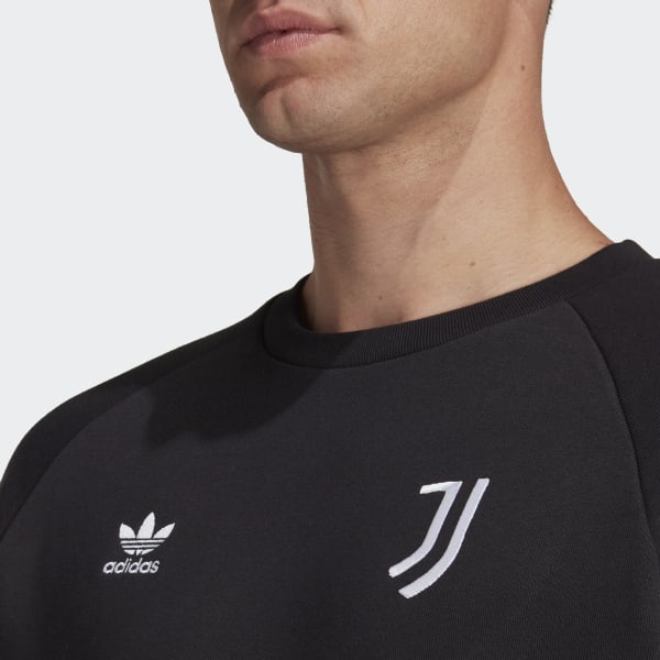 Czerń Juventus Essentials Trefoil Crewneck Sweatshirt