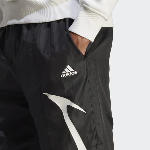 Schwarz Colorblock Woven Hose