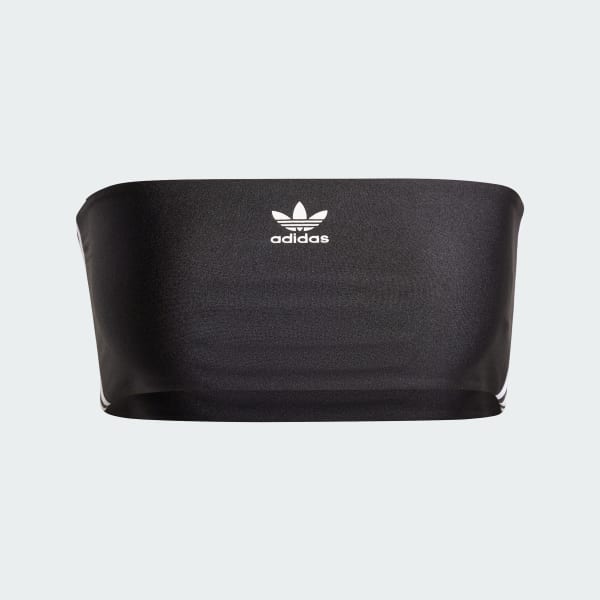 Black 3-Stripes Tube Long-Sleeve Top