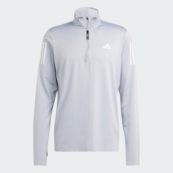 Grey Own the Run Half-Zip Jacket