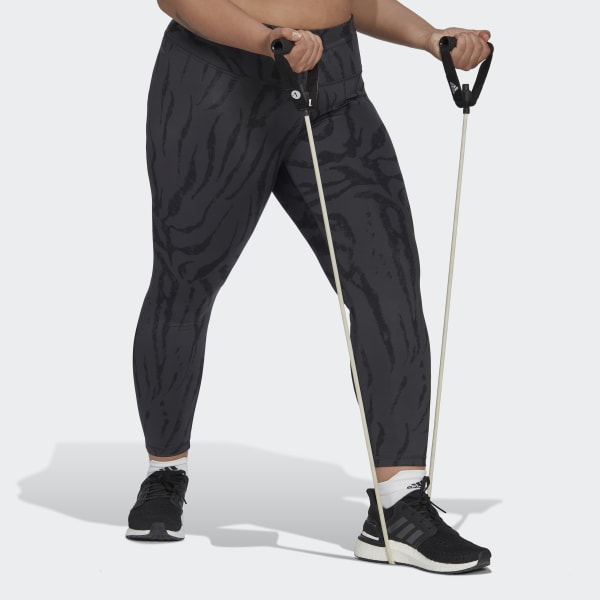 gris Legging 7/8 Optime Training Icons Print