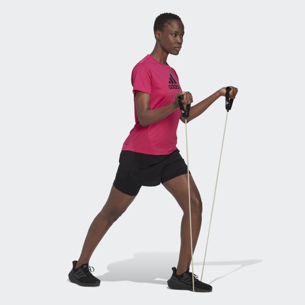 สีดำ กางเกงขาสั้นดีไซน์ทูอินวันสไตล์มินิมอล AEROREADY Made for Training