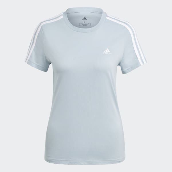 Azul Camiseta Essentials Slim 3-Stripes