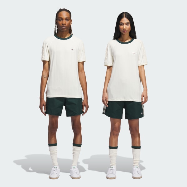 blanc T-shirt en maille côtelée CLOT by Edison Chen