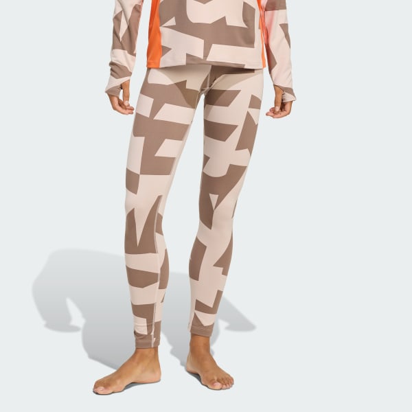 Castanho Leggings de Camada Base Multissintética