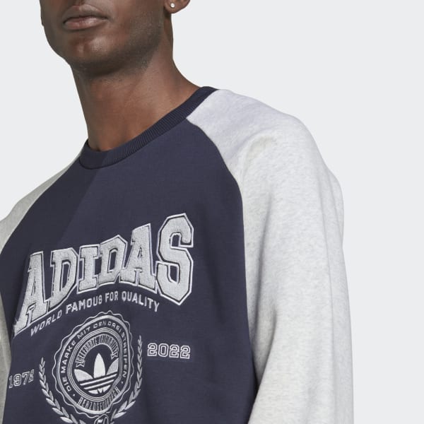 Μπλε Varsity Crewneck Sweatshirt DKL76