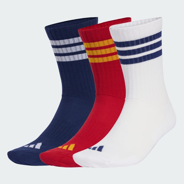 Azul CALCETINES A MEDIA PANTORRILLA SPORTSWEAR 3 FRANJAS ACOLCHADAS, PAQUETE DE 3 PARES