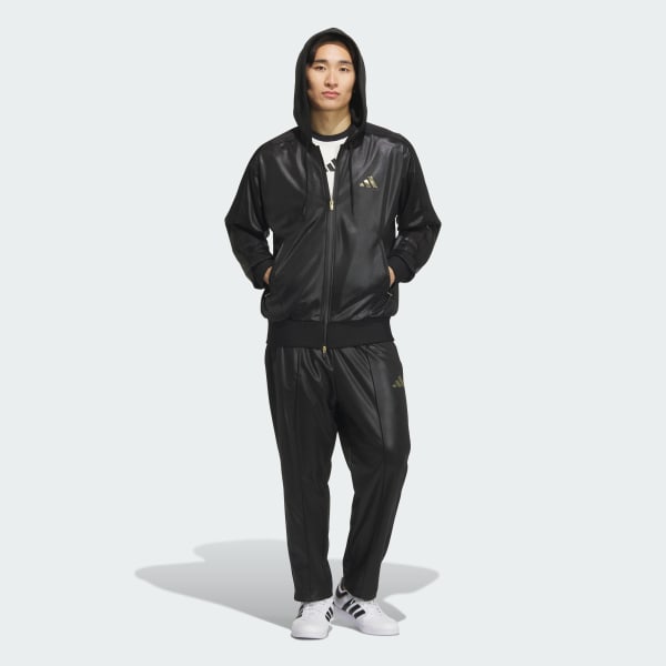 ブラック Stadium Gold ルーズフィット フードトラックトップ