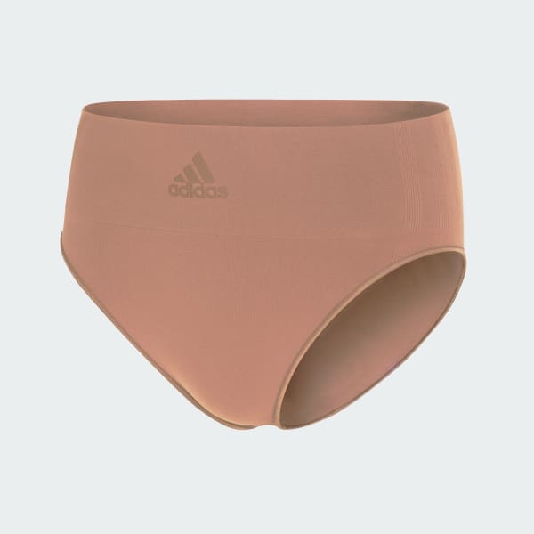 Brown Active Seamless Micro Stretch High Leg Brief Underwear