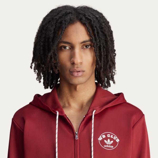 adidas Wales Bonner Track Hoodie - Burgundy | Free Shipping