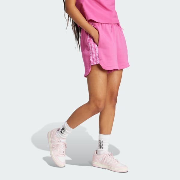 Rosa Shorts Estampado Essentials Tres Franjas