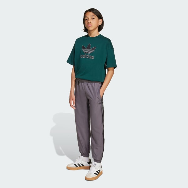 Grey Woven Track Pants Kids