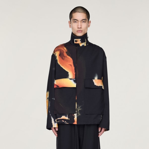 Black Y-3 AOP Sport Uniform Coach Jacket
