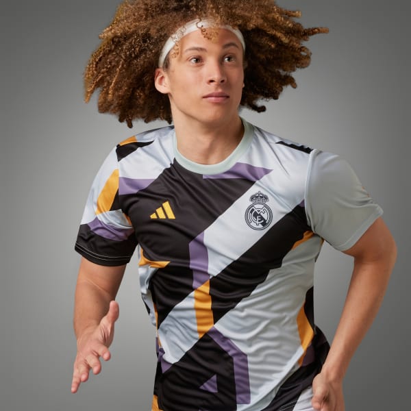 adidas Real Madrid Pre-Match Jersey - Grey, Men's Soccer