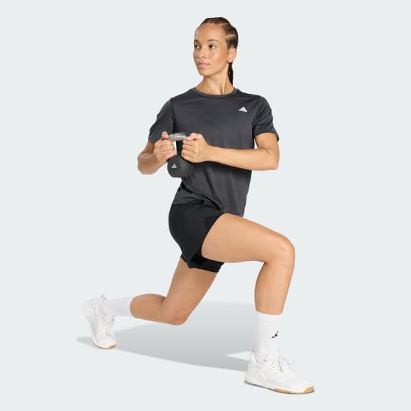 Black Workout Essentials Crew Neck T-Shirt