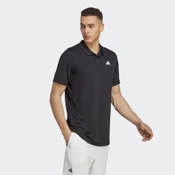 Black Club Tennis Piqué Polo Shirt
