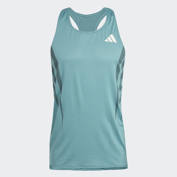 アディダス Adizero アーカイブ ランニングシングレット - ブルー