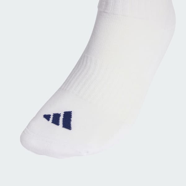 ブルー スリーストライプス クッション スポーツウェア クルーソックス3足組