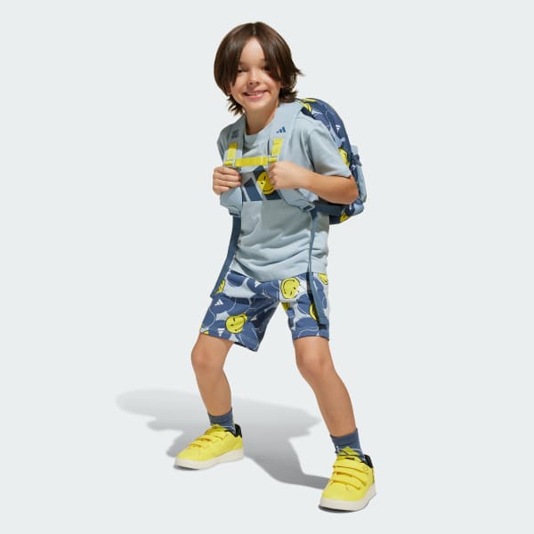 สีน้ำเงิน ชุดเสื้อและกางเกง Adidas X Smileyworld สำหรับหน้าร้อน